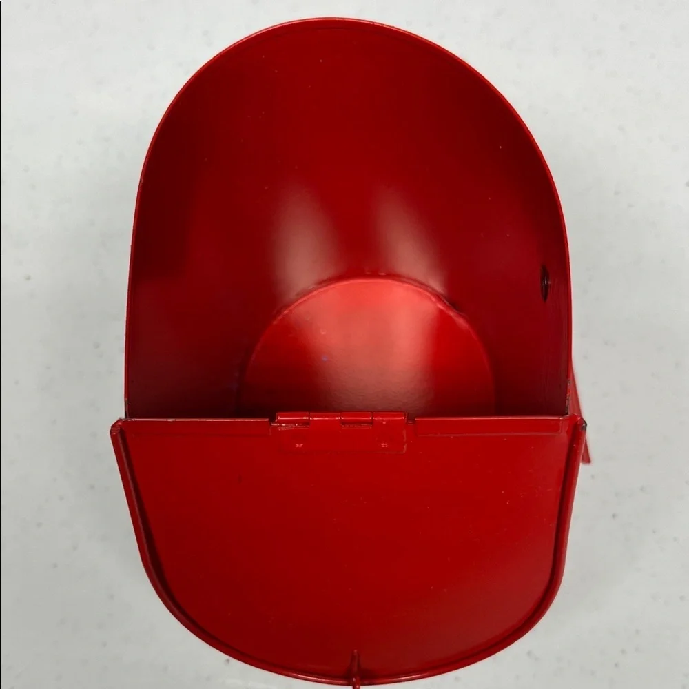 Red Christmas Mailbox with Santa Design